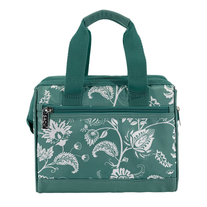 Sachi Style 34 Insulated Lunch Bag Green Paisly View of Back