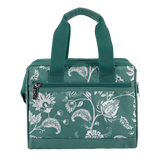 Sachi Style 34 Insulated Lunch Bag Green Paisly View of Back