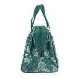 Sachi Style 34 Insulated Lunch Bag Green Paisley Side View
