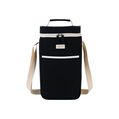 Sachi Two Bottle Insulated Wine Cooler - Black