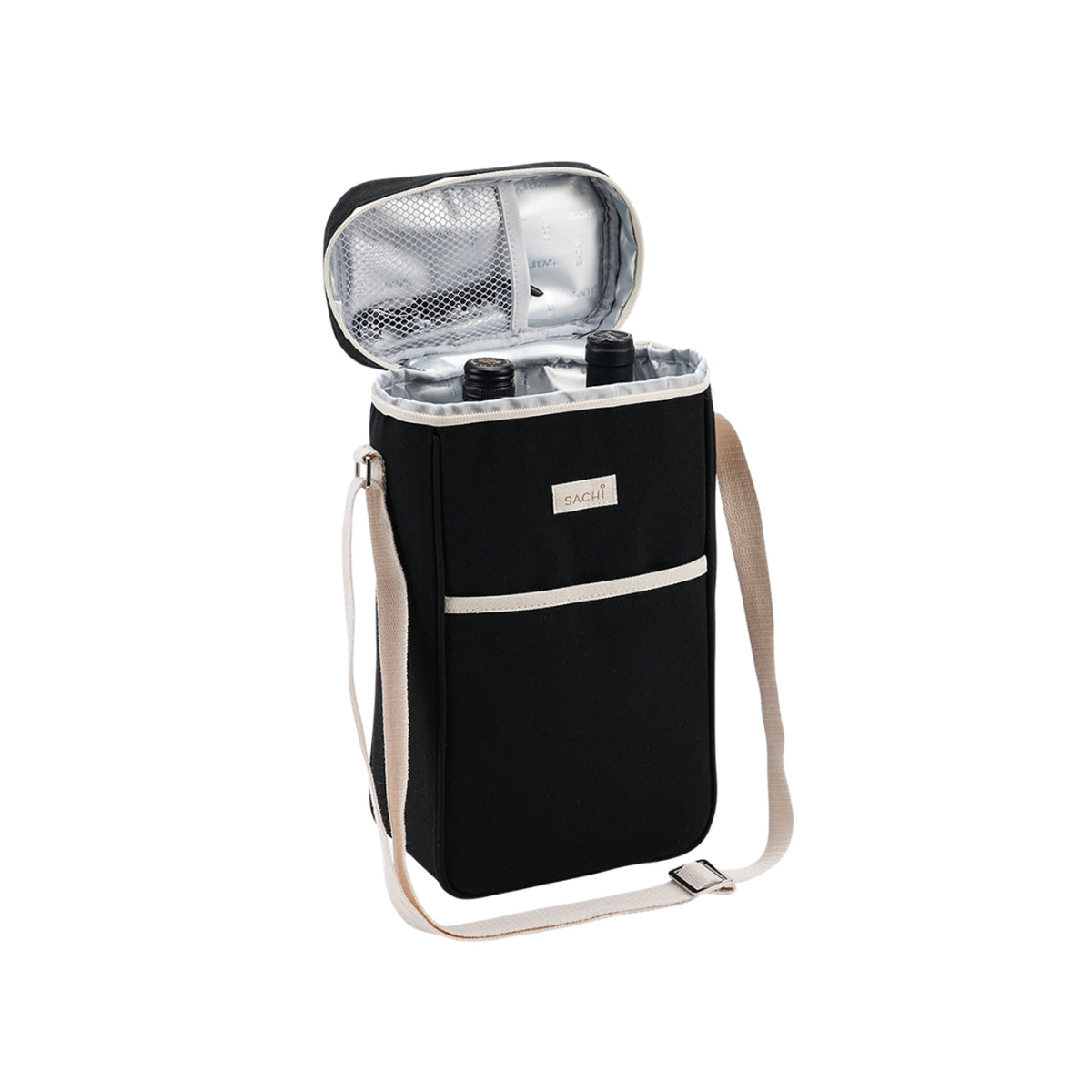 Sachi Two Bottle Insulated Wine Cooler - Black