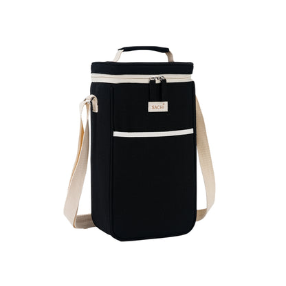 Sachi Two Bottle Insulated Wine Cooler - Black
