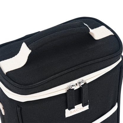 Sachi Two Bottle Insulated Wine Cooler - Black