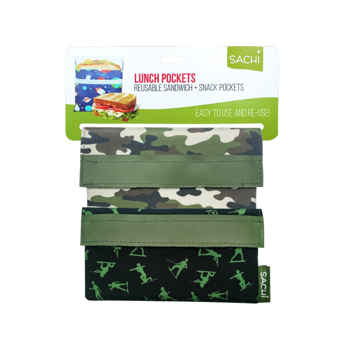 Sachi Lunch Pockets Set Of 2 Camo Green