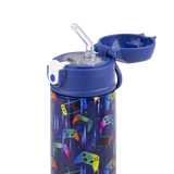 Close Up on the Open Sipper Lid on the Oasis Kids Insulated Drink Bottle 550ml Gamer