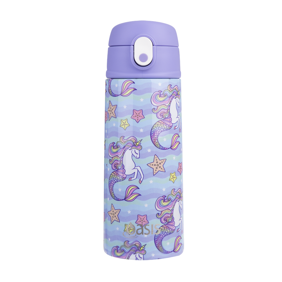 Stainless Steel D/W Ins. Drink Bottle W/Sipper 550ml Mermaid Unicorns