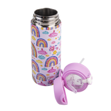 Oasis Kids Water Bottle Stainless Steel with Sipper Lid pictured next to bottle