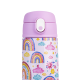 Oasis Rainbow Sky Kids Insulated Drink Bottle Close Up on Lid
