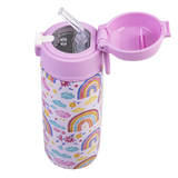 Close Up Overhead Shot of the Oasis Kids Insulated Drink Bottle with Sipper Lid on Display