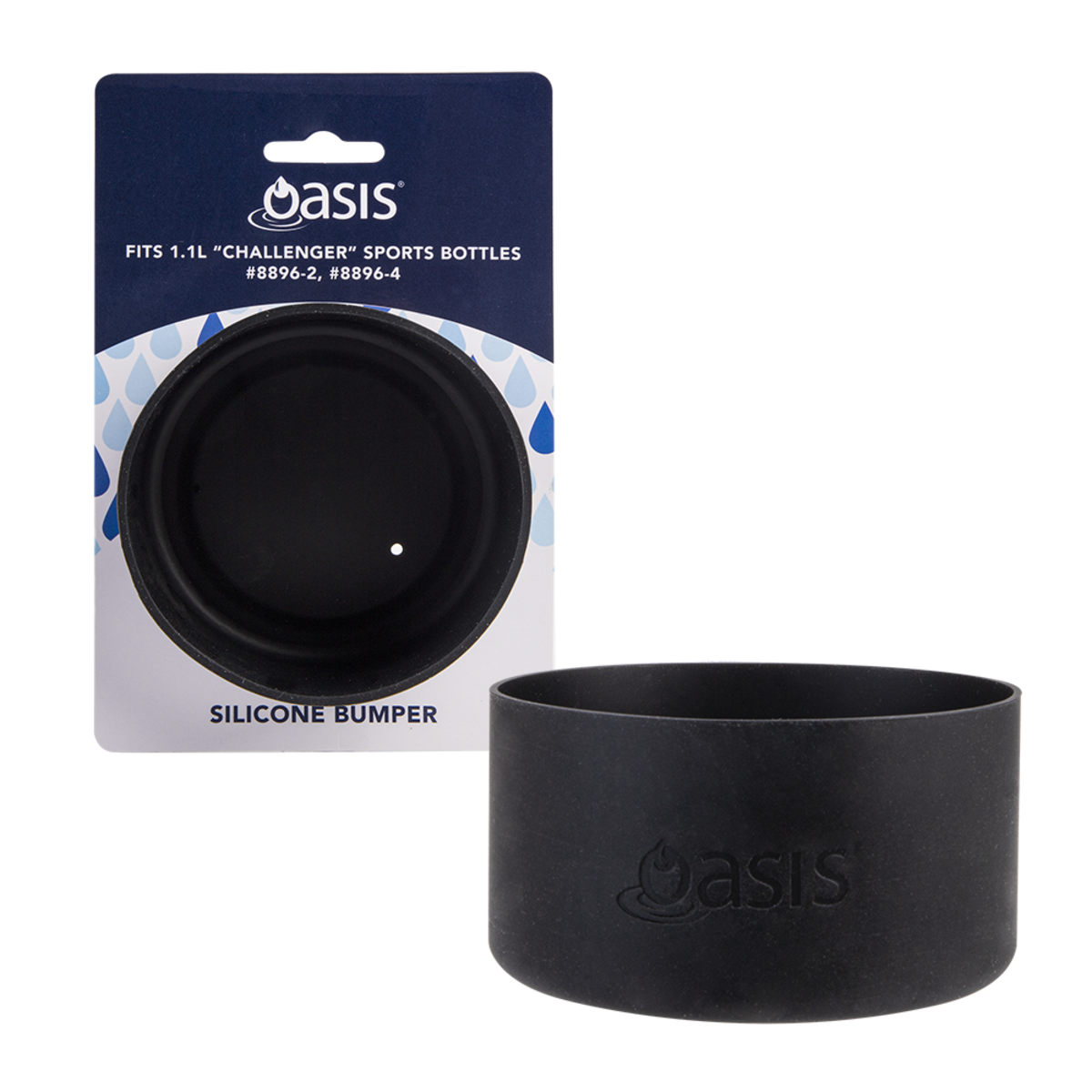 Silicone Bumper To Fit Challenger Bottle 1.1L Black Oasis Matchbox