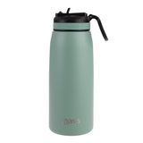 Insulated Sports Bottle Sipper Straw 780ml Sage Green