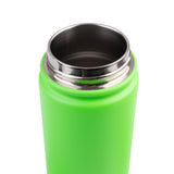 Stainless Steel D/W Ins. Challenger Bottle W/Sipper Straw Neon Green