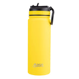 Oasis Stainless Steel D/W Ins. Challenger Bottle W/Sipper Straw Neon Yellow