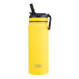 Oasis Stainless Steel D/W Ins. Challenger Bottle W/Sipper Straw Neon Yellow