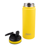 Oasis Stainless Steel D/W Ins. Challenger Bottle W/Sipper Straw Neon Yellow