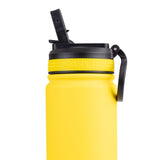 Oasis Stainless Steel D/W Ins. Challenger Bottle W/Sipper Straw Neon Yellow