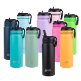 Oasis Insulated Challenger Bottles with Sipper Straw 550mls in range of colours