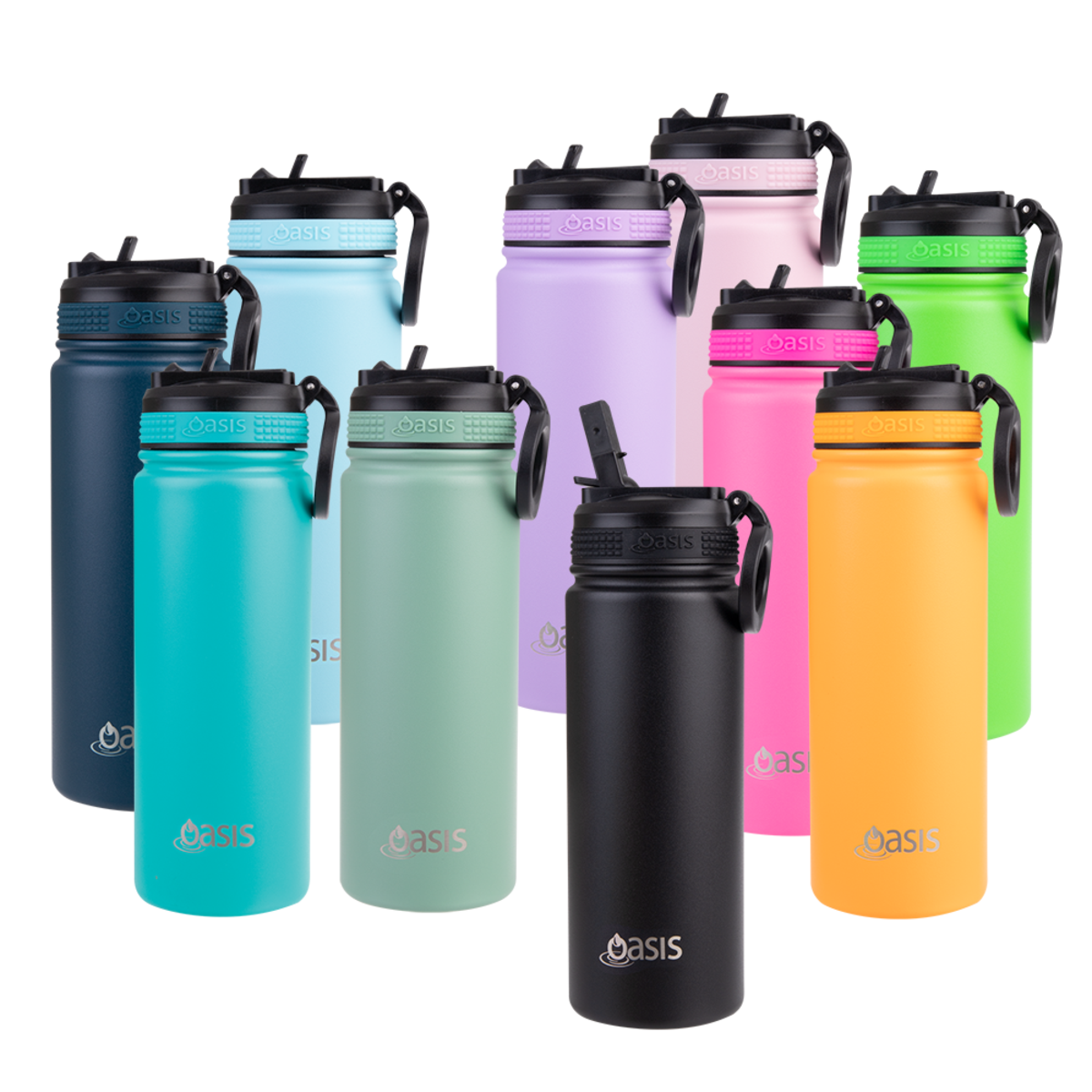 Oasis Insulated Challenger Bottles with multiple colours