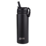 Oasis Insulated Challenger Bottle with Sipper Straw 550ml Black