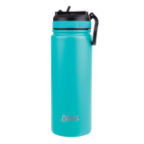 Oasis Insulated Challenger Bottle with Sipper Lid Straw 550ml Turquoise