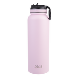 Oasis Insulated hallenger Bottle with Sipper Straw 1.1L Carnation