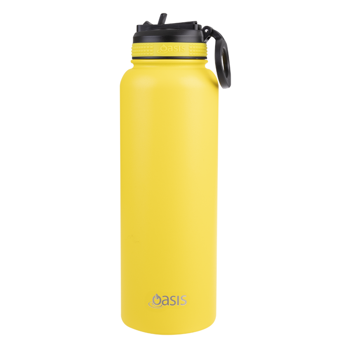 Insulated Challenger Bottle with Sipper Straw 1.1L Neon Yellow | Oasis ...