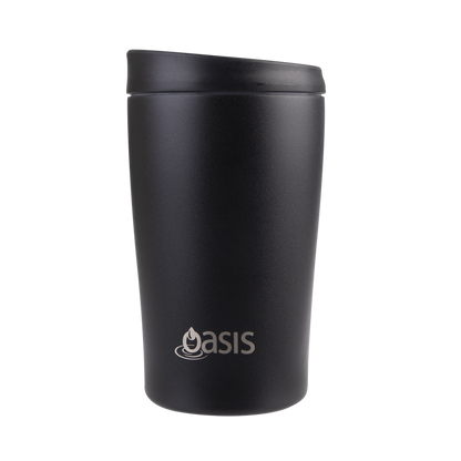Oasis Stainless Steel Double Wall Travel Cup 380ml - Black
