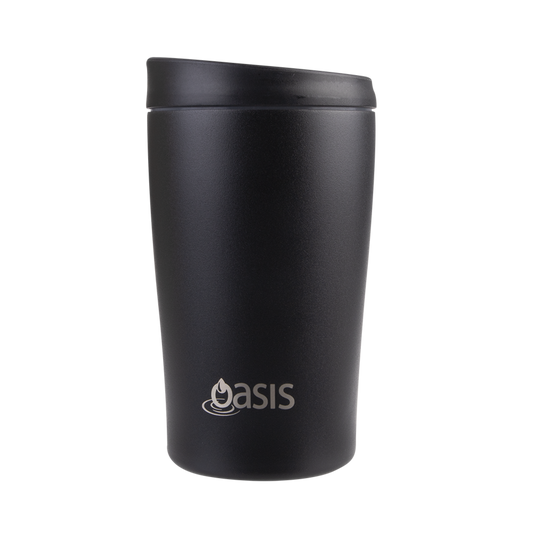 Oasis Stainless Steel Double Wall Travel Cup 380ml - Black