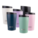 Oasis Stainless Steel Double Wall Travel Cup 380ml in Various Colours