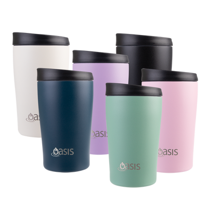 Oasis Stainless Steel Double Wall Travel Cup 380ml in Various Colours