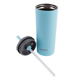 Oasis Super Sipper Insulated Tumbler with Silicone Straw lid open
