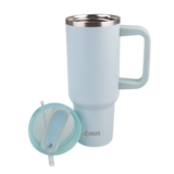 Oasis Commuter Travel Tumbler Sea Mist Lid off next to cup