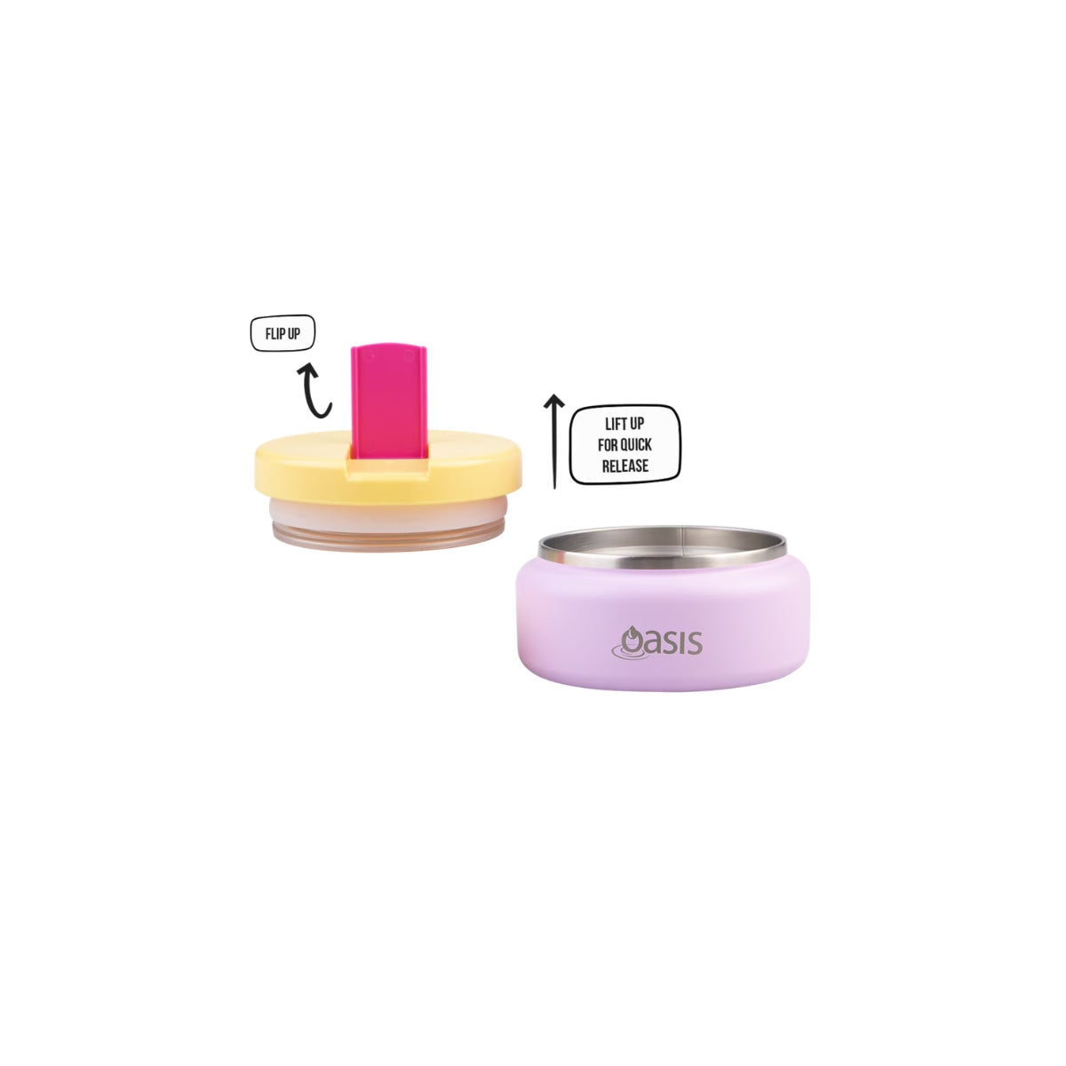 Oasis Quick Release Insulated Food Pod 230ml - Bubblegum Pink