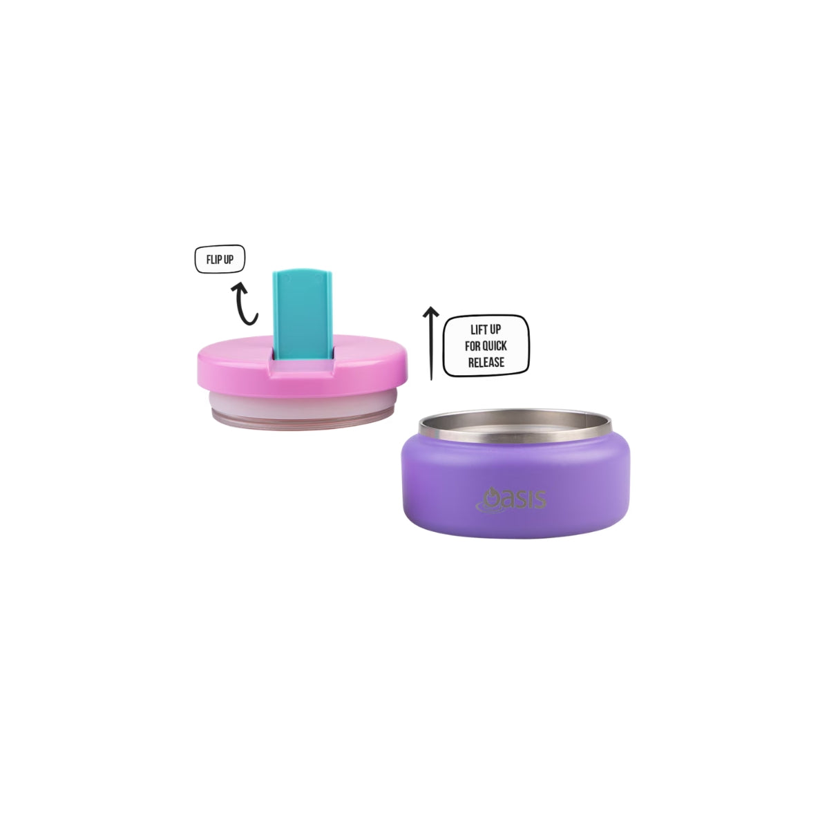 Oasis Quick Release Insulated Food Pod 230ml - Mermaid Purple