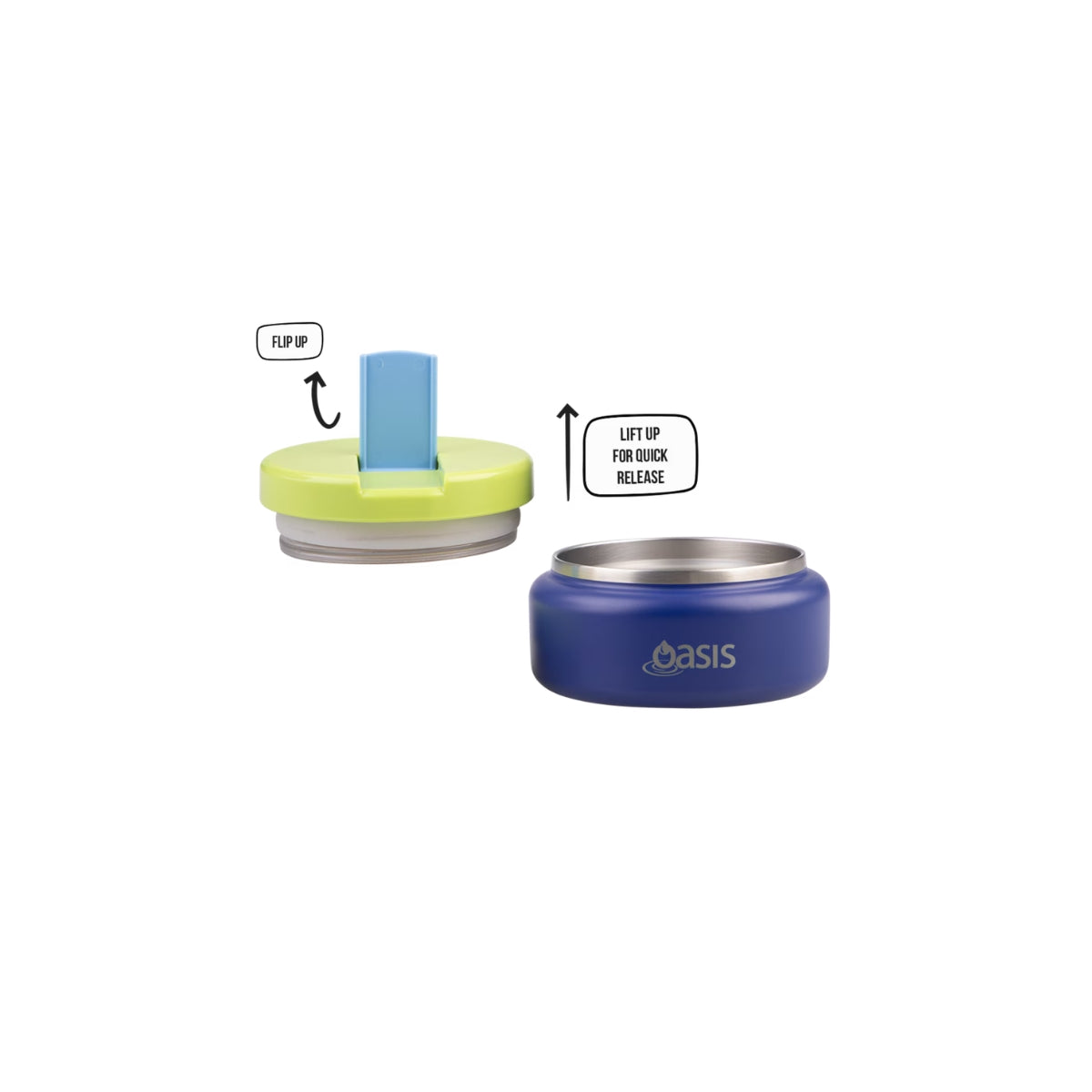 Oasis Quick Release Insulated Food Pod 230ml - Peacock Blue