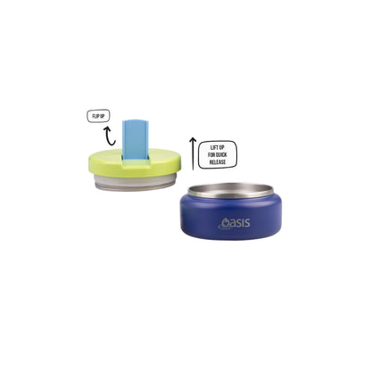 Oasis Quick Release Insulated Food Pod 230ml - Peacock Blue