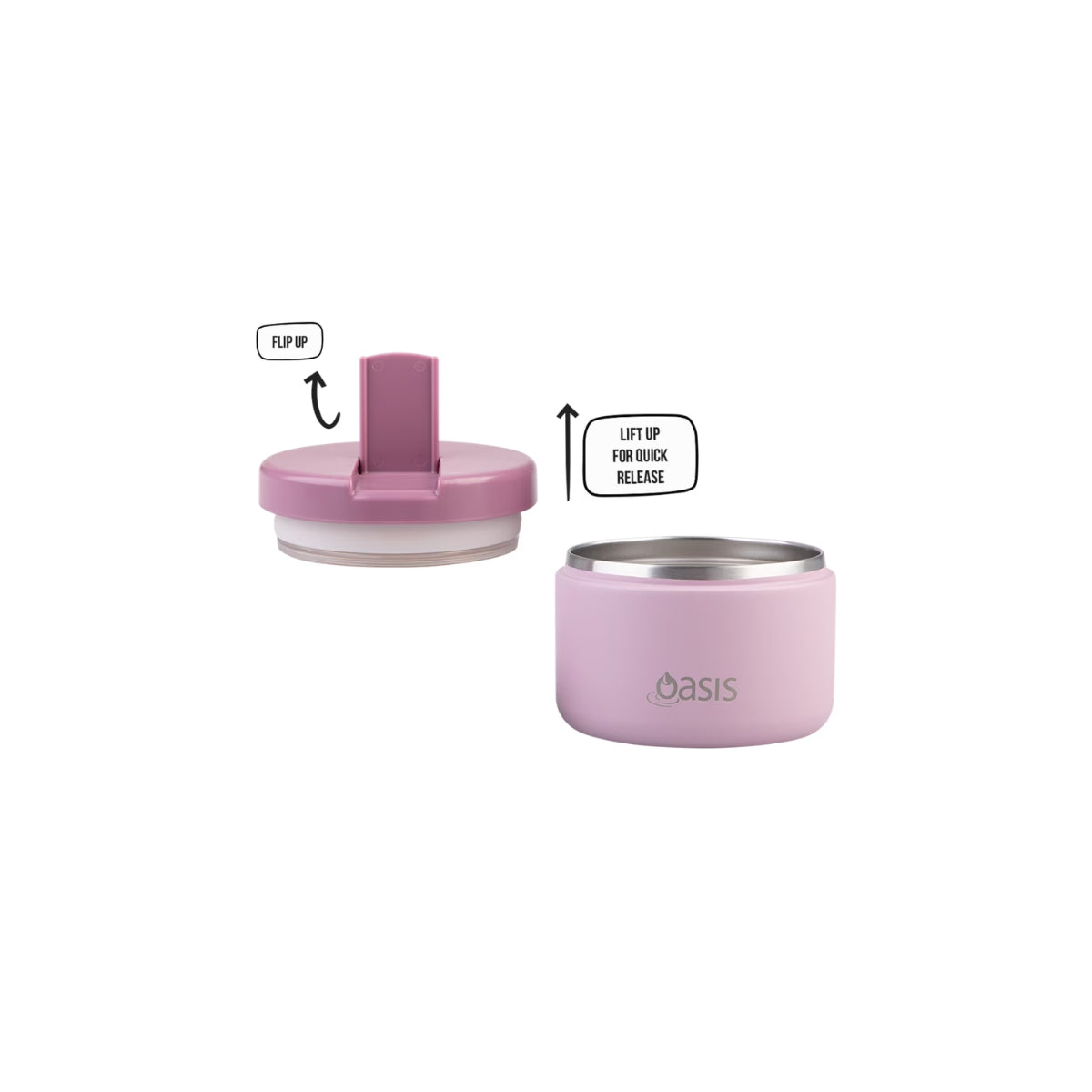 Oasis Quick Release Insulated Food Pod 300ml - Blush