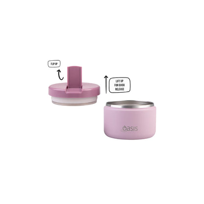 Oasis Quick Release Insulated Food Pod 300ml - Blush