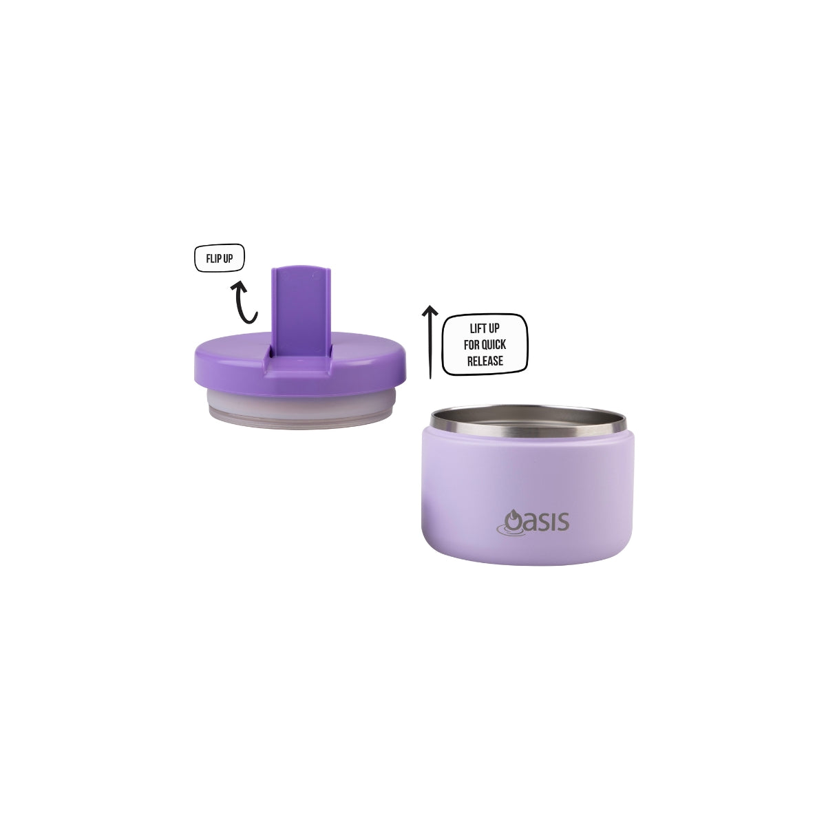 Oasis Quick Release Insulated Food Pod 300ml - Lilac