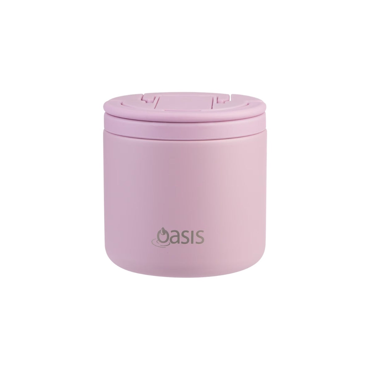 Oasis Quick Release Insulated Food Pod With Spork 500ml - Blush