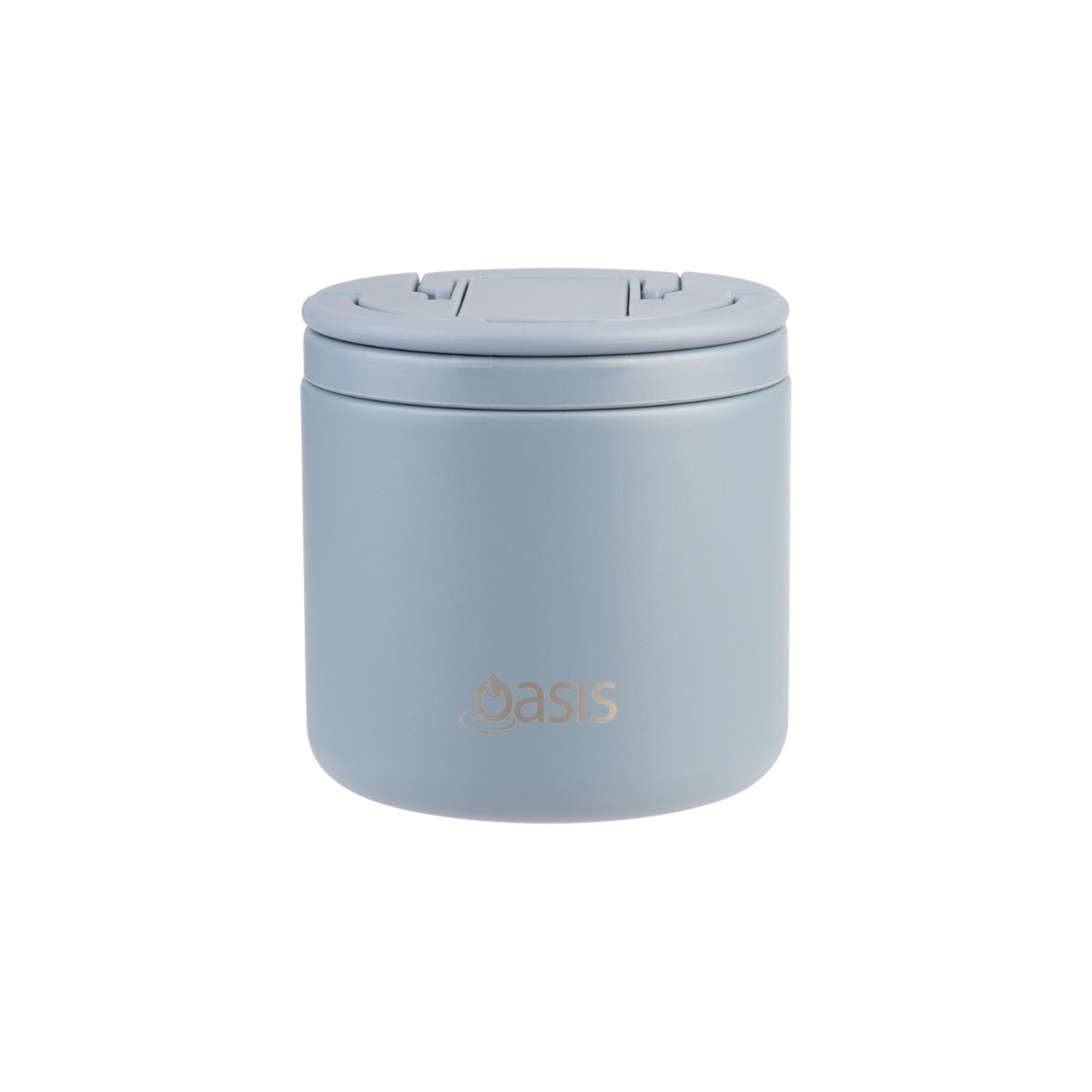 Oasis Quick Release Insulated Food Pod With Spork 500ml - Hazy Blue