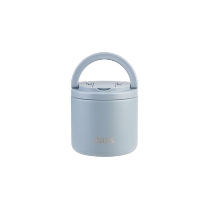 Oasis Quick Release Insulated Food Pod With Spork 500ml - Hazy Blue