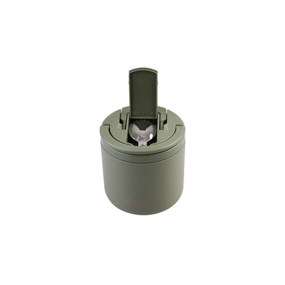 Oasis Quick Release Insulated Food Pod With Spork 550ml - Olive Green