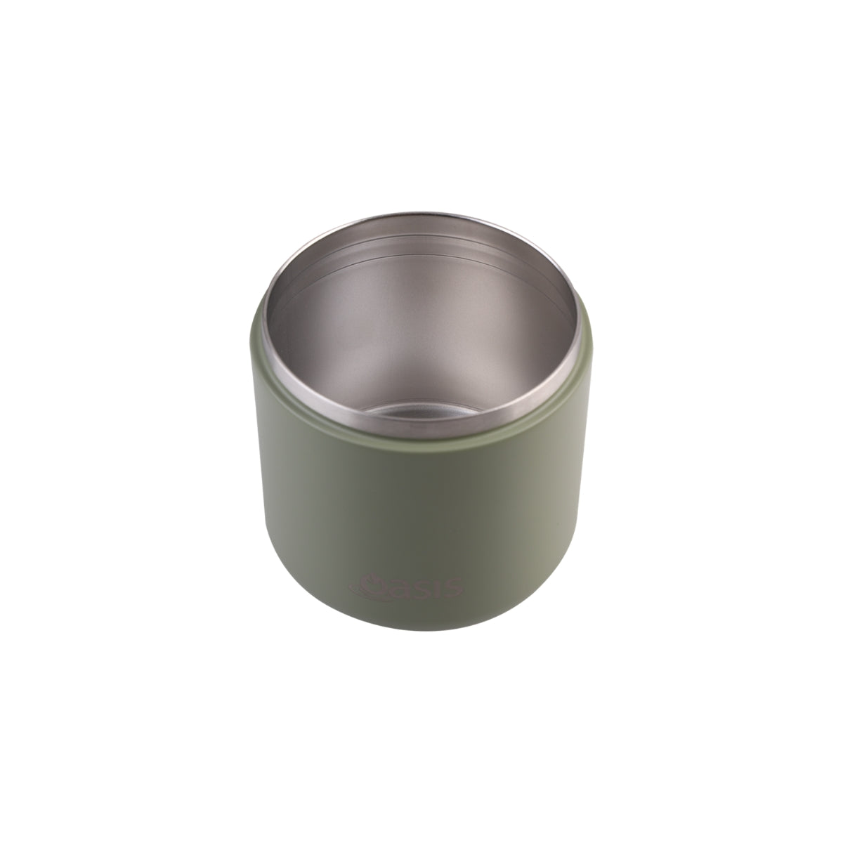 Oasis Quick Release Insulated Food Pod With Spork 550ml - Olive Green