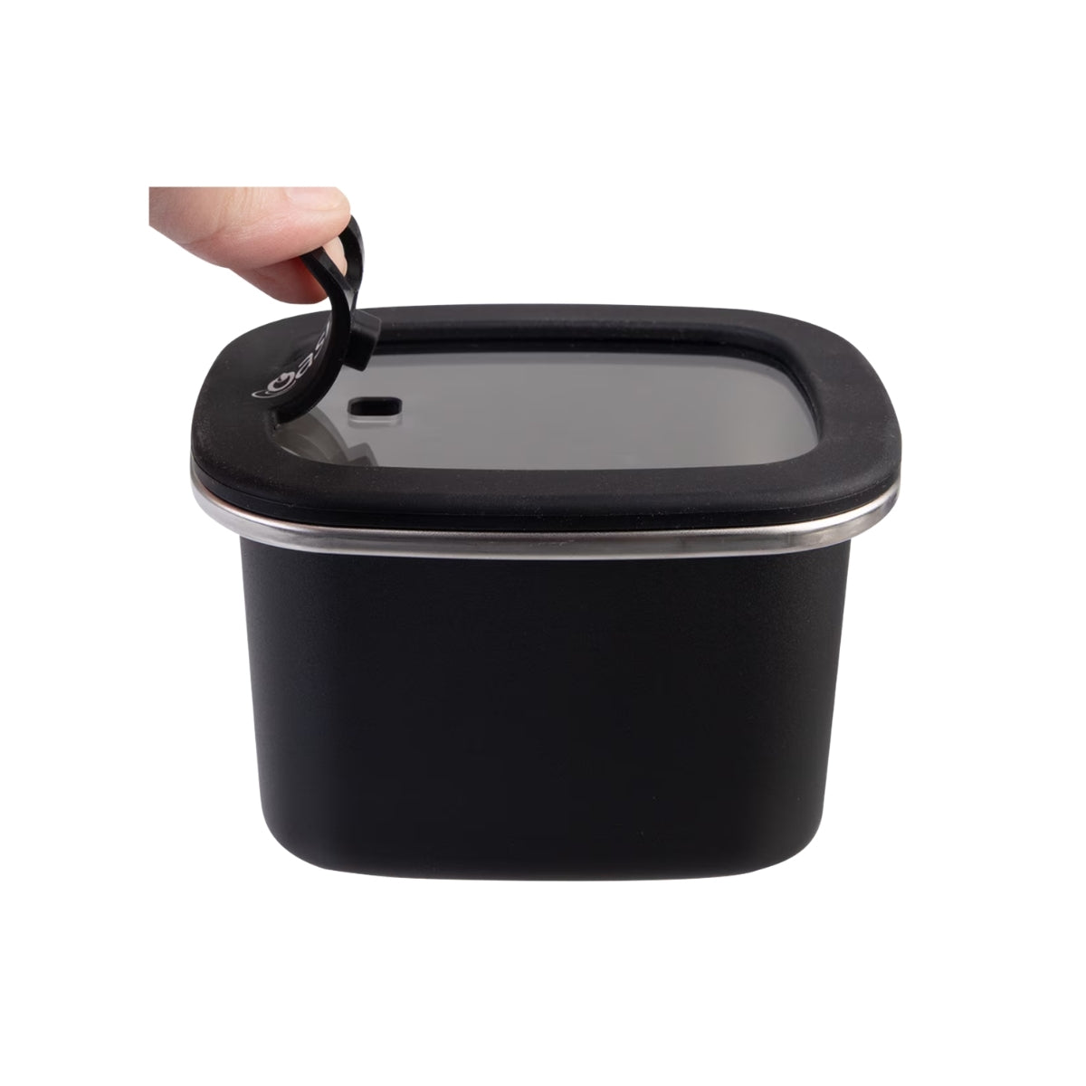 Oasis Microwave Safe Rectangular Stainless Steel Container 500ml - Black