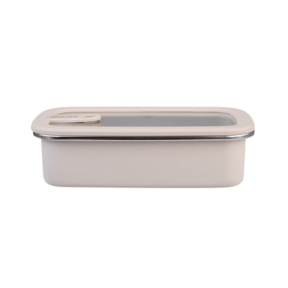 Oasis Microwave Safe Rectangular Stainless Steel Container 700ml - Oat