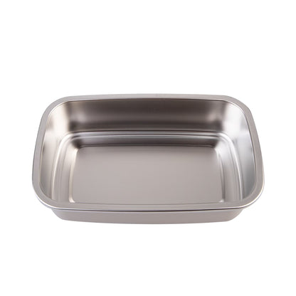 Oasis Microwave Safe Rectangular Stainless Steel Container 700ml - Oat