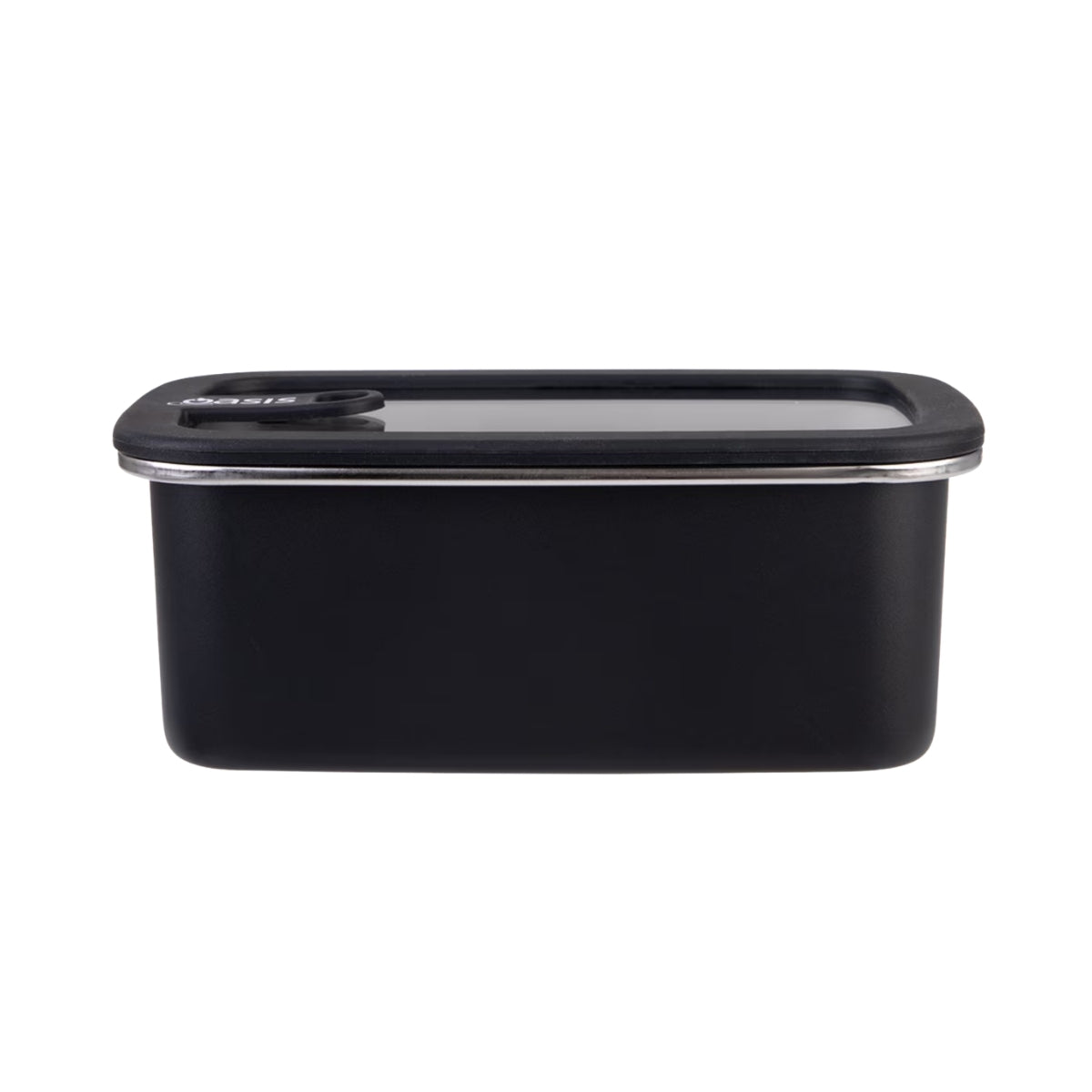 Oasis Microwave Safe Rectangular Stainless Steel Container 1.1L - Black