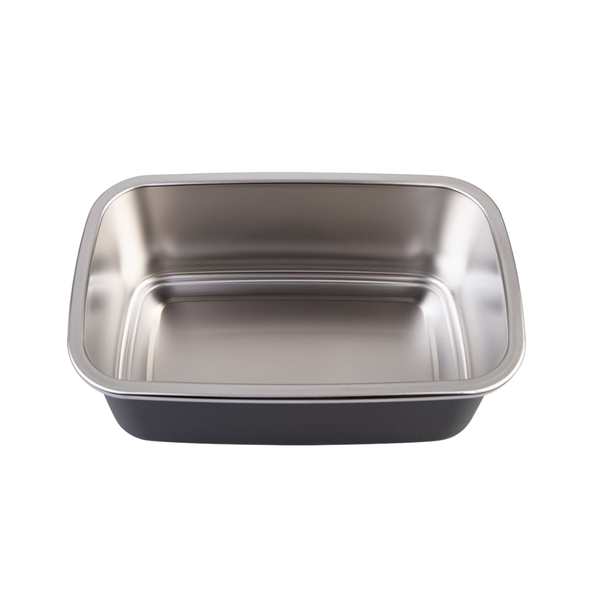 Oasis Microwave Safe Rectangular Stainless Steel Container 1.1L - Black