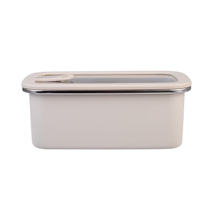 Oasis Microwave Safe Rectangular Stainless Steel Container 1.1L - Oat